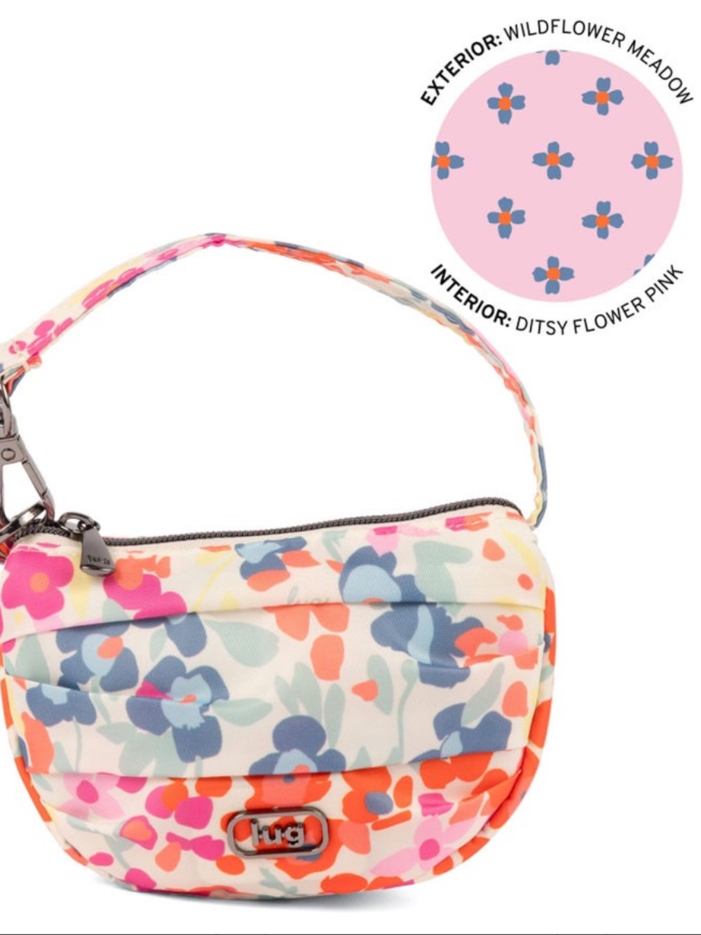 Lug Disco Pleated Pouch Wildflowers